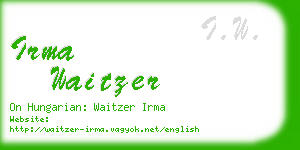 irma waitzer business card
